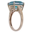 9ct Yellow Gold Blue Quartz Single Stone Ring