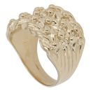 9ct Yellow Gold Four Row Keeper Ring
