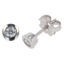 9ct White Gold 0.20ct Diamond Solitaire Stud Earrings