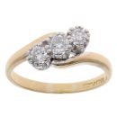 18ct Yellow Gold 0.40ct Brilliant Cut Diamond Trilogy Ring