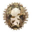 9ct Yellow Gold Smoky Quartz Fancy Ring