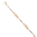 9ct Yellow and White Gold Fancy Bracelet 7"