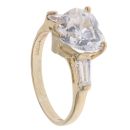 9ct Yellow Gold Cubic Zirconia Heart Ring