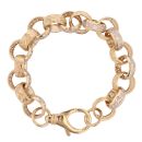 9ct Yellow Gold Cubic Zirconia Patterned Bracelet 8"