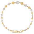 22ct Yellow and White Gold Ball Cut Fancy Bracelet 7"