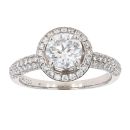 18ct White Gold 1.65ct Diamond Cluster Ring