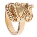 9ct Yellow Gold Patterned Saddle Ring