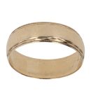 9ct Yellow Gold Patterned Wedding Band 6.8mm