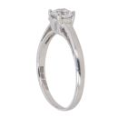 9ct White Gold Cubic Zirconia Solitaire Ring