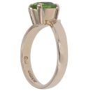 9ct Yellow Gold Peridot Single Stone Wishbone Ring