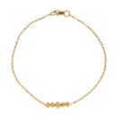 22ct Yellow Gold Five Bead Fancy Bracelet 7"