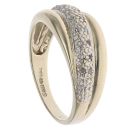 9ct Yellow Gold 0.10ct Diamond Crossover Ring