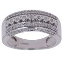 9ct White Gold 0.35ct Brilliant Cut Diamond Fancy Ring