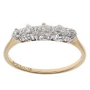 18ct Yellow Gold 0.45ct Brilliant Cut Diamond Five Stone Ring