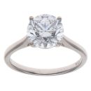 18ct White Gold 2.00ct Brilliant Cut Lab Grown Diamond Solitaire Ring