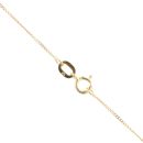 9ct Yellow Gold 0.05ct Diamond Bar Pendant and Chain 18"