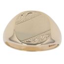 9ct Yellow Gold Patterned Signet Ring