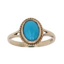 9ct Yellow Gold Turquoise Single Stone Ring