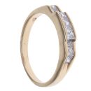9ct Yellow Gold Cubic Zirconia Half Eternity Ring