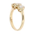 18ct Yellow Gold 1.02ct Brilliant Cut Diamond Trilogy Ring
