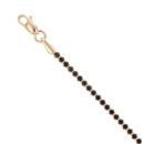 14ct Yellow Gold Black Cubic Zirconia Tennis Bracelet 7"