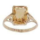 9ct Yellow Gold Citrine Single Stone Ring