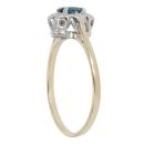 9ct Yellow Gold 0.04ct Diamond And Sapphire Cluster Ring