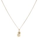 9ct Yellow Gold 0.02ct Diamond Joined Heart Pendant and Chain 18"