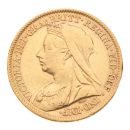 1899 Victoria Old Head UK Half Sovereign Coin