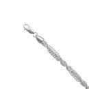 Silver Twisted Rope Bracelet 8.5" By Icesia