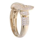 9ct Yellow Gold Cubic Zirconia Buckle Ring