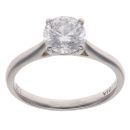 9ct White Gold 1.00ct Brilliant Cut Lab Grown Diamond Solitaire Ring