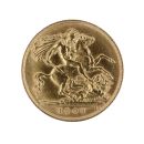 1908 Edward VII Large Head UK Half Sovereign Coin