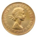 1965 Elizabeth II First Portrait UK Full Sovereign Coin