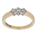 18ct Yellow Gold 0.25ct Brilliant Cut Diamond Trilogy Ring