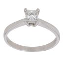 Platinum 0.52ct Princess Cut Diamond Solitaire Ring