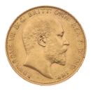 1910 Edward VII Large Head UK Full Sovereign Coin