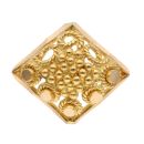 22ct Yellow Gold Patterned Rhombus Nose Stud