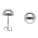 Silver Half Ball Stud Earrings By Icesia
