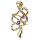 9ct Yellow Gold Amethyst Heart Clogau Pendant