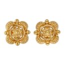 22ct Yellow Gold Floral Stud Earrings