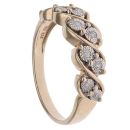 9ct Yellow Gold 0.10ct Diamond Fancy Ring