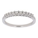 18ct White Gold 0.25ct Brilliant Cut Diamond Half Eternity Ring