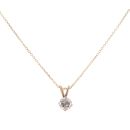 18ct Yellow Gold 0.55ct Brilliant Cut Diamond Solitaire Pendant And Chain 18"