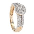 9ct Yellow Gold Diamond Cluster Ring by Anya Belle