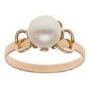 18ct Yellow Gold Pearl Single Stone Ring