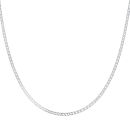 Silver Double Curb Chain 16"