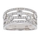 9ct White Gold Diamond Fancy Ring by Anya Belle