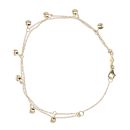9ct Yellow Gold Fancy Duo Chain Disc Bracelet 8"