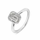 9ct White Gold 2.00ct Emerald Cut Lab Grown Diamond Solitaire Ring Lab Grown